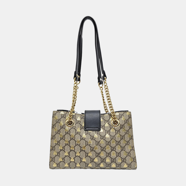 Padlock Small Monogram Coated Canvas Beige