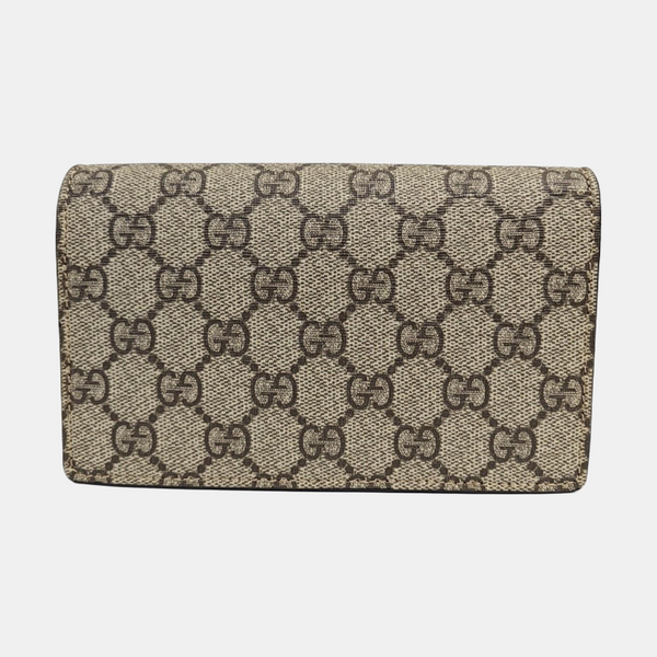 GG Supreme Mini Monogram Coated Canvas Beige