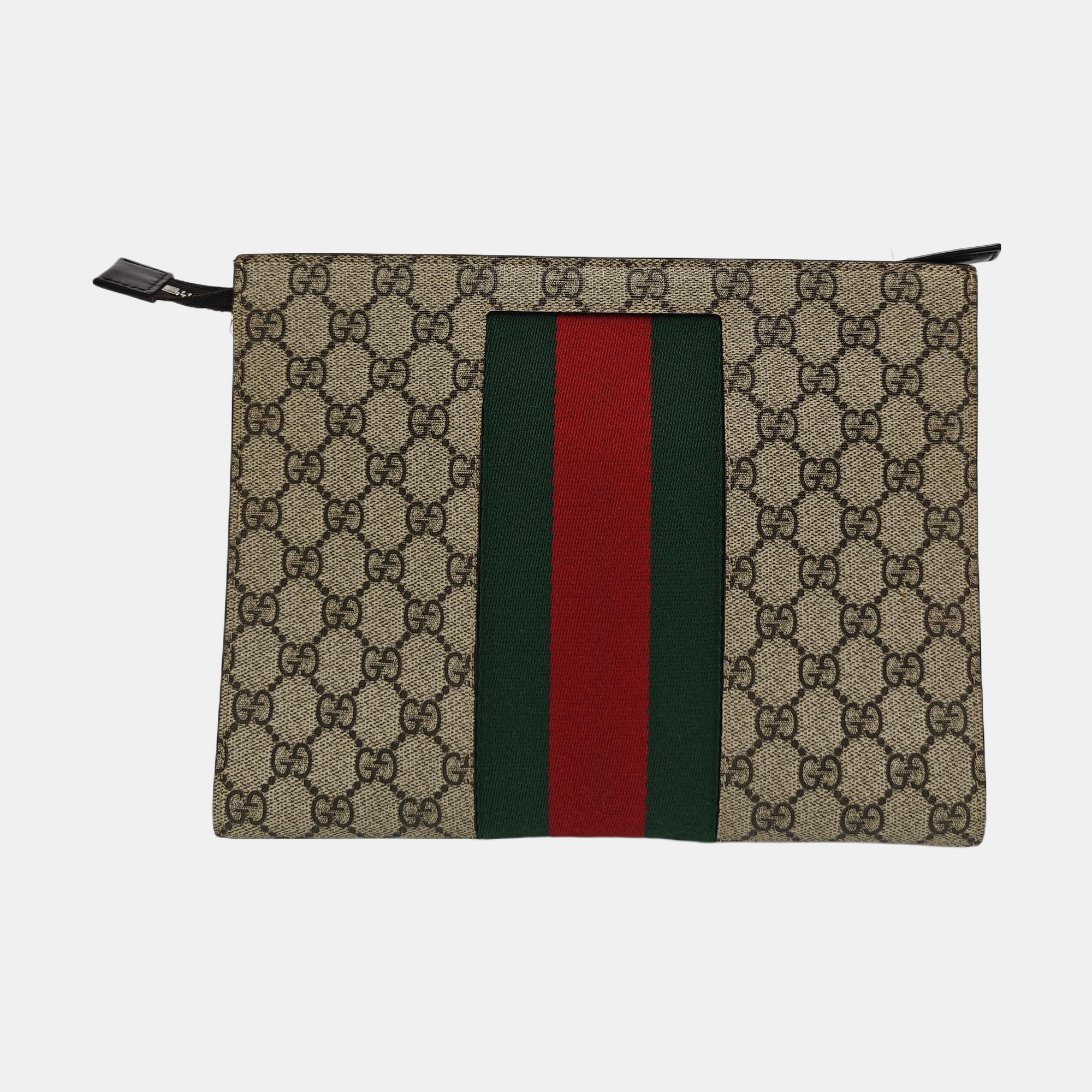 GG Supreme Monogram Coated Canvas Black