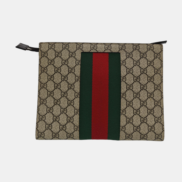 GG Supreme Monogram Coated Canvas Black