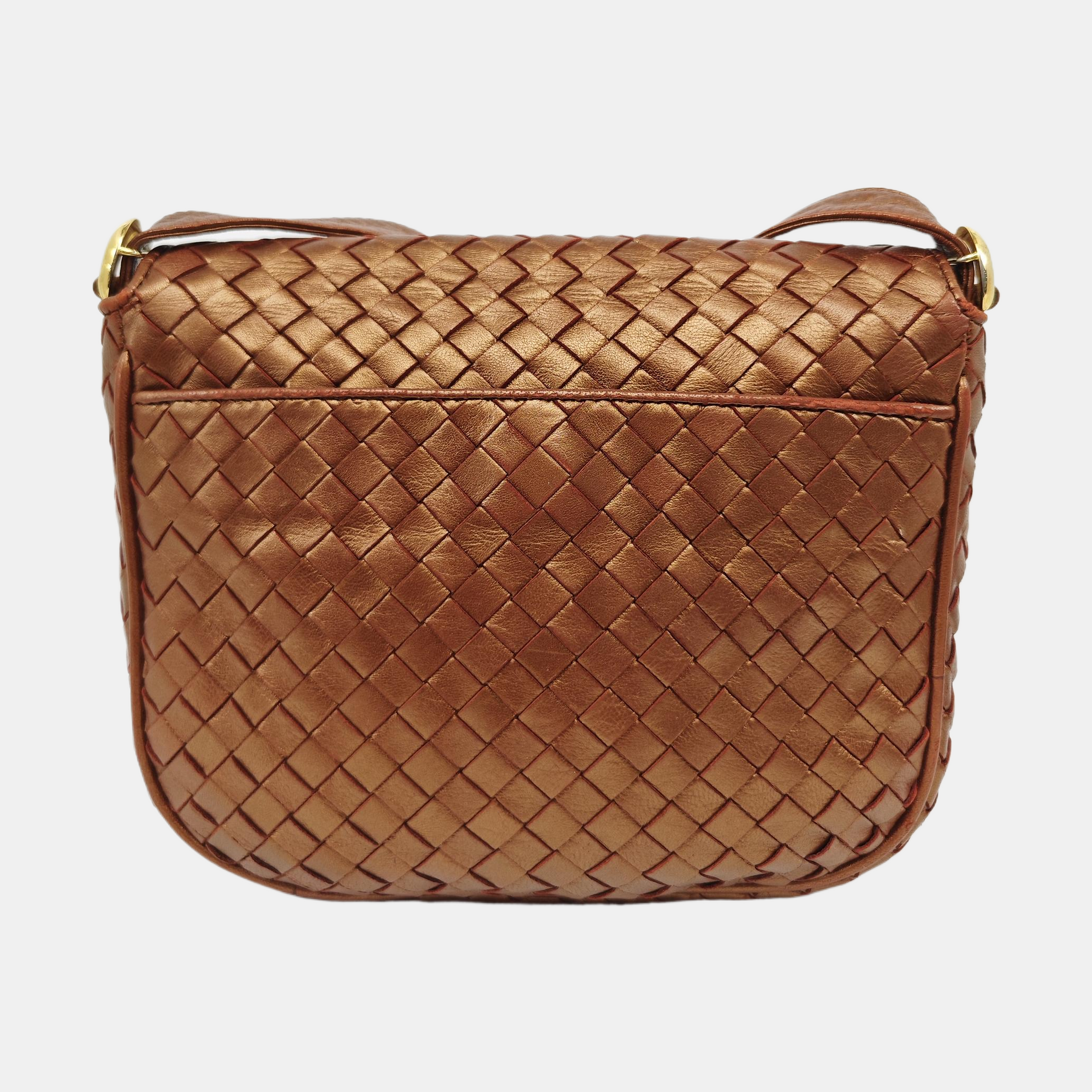 Lambskin Shoulder Bag Brown
