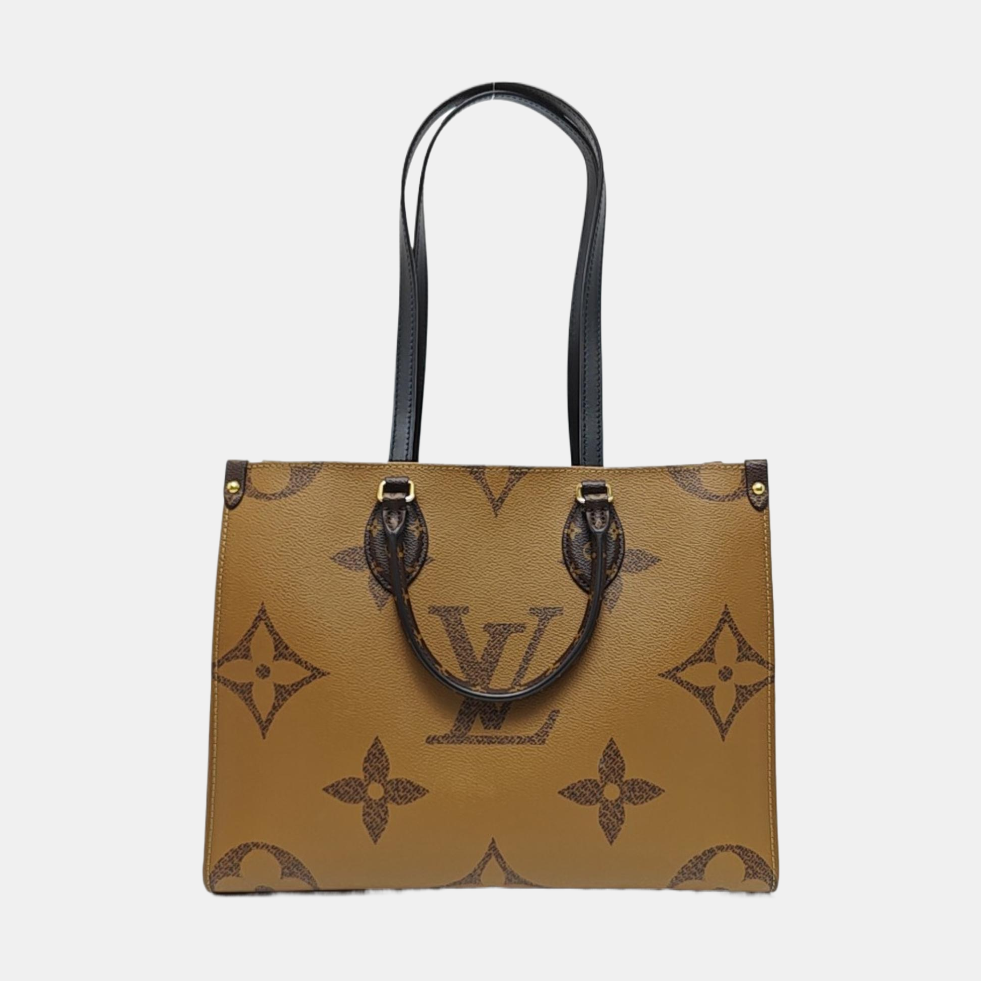 ONTHEGO MM Monogram Coated Canvas Brown