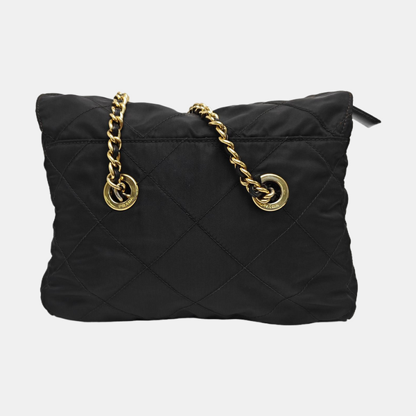 Nylon Quilted Nylon Black