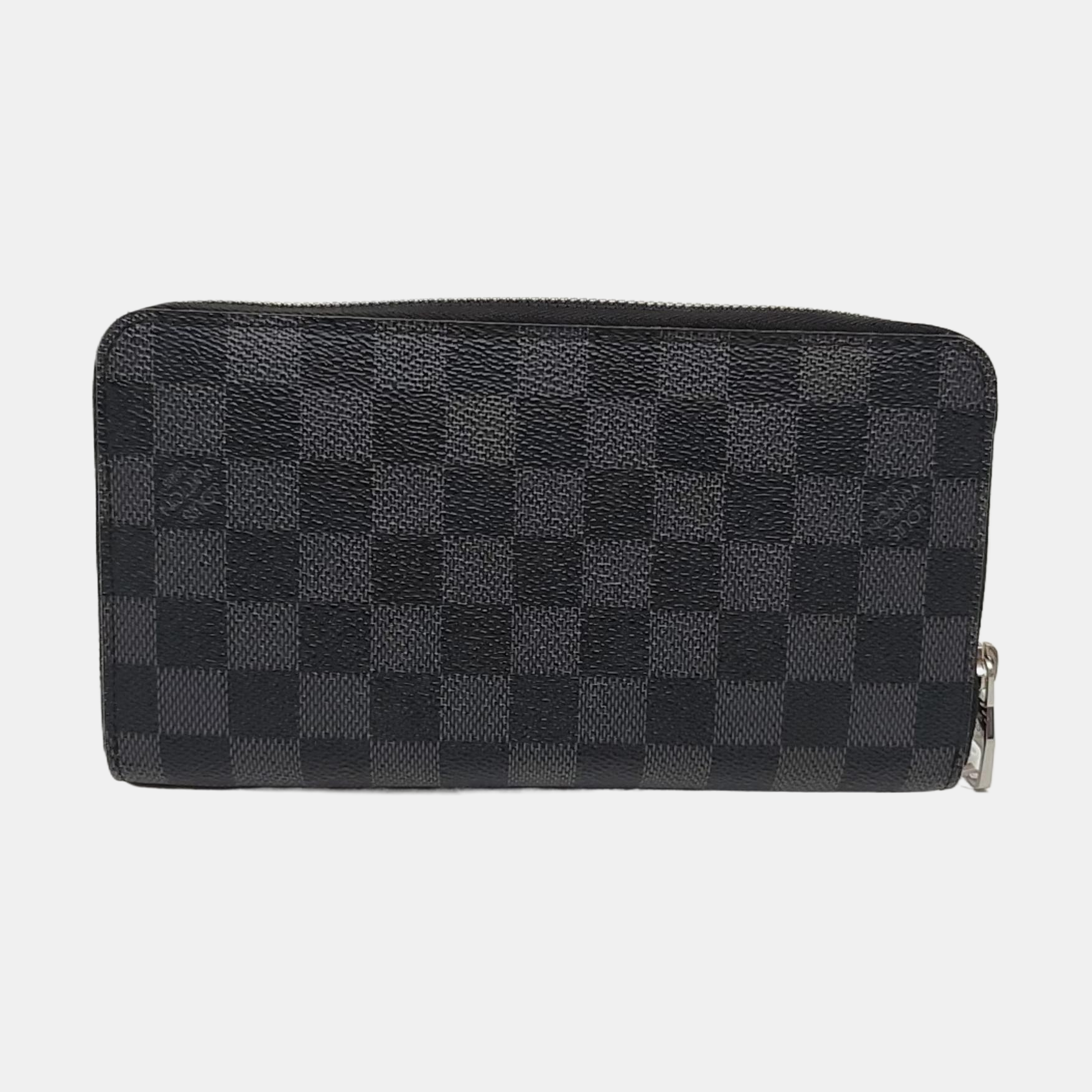 ZIPPY Damier Graphite Coated Canvas Gray Wallet