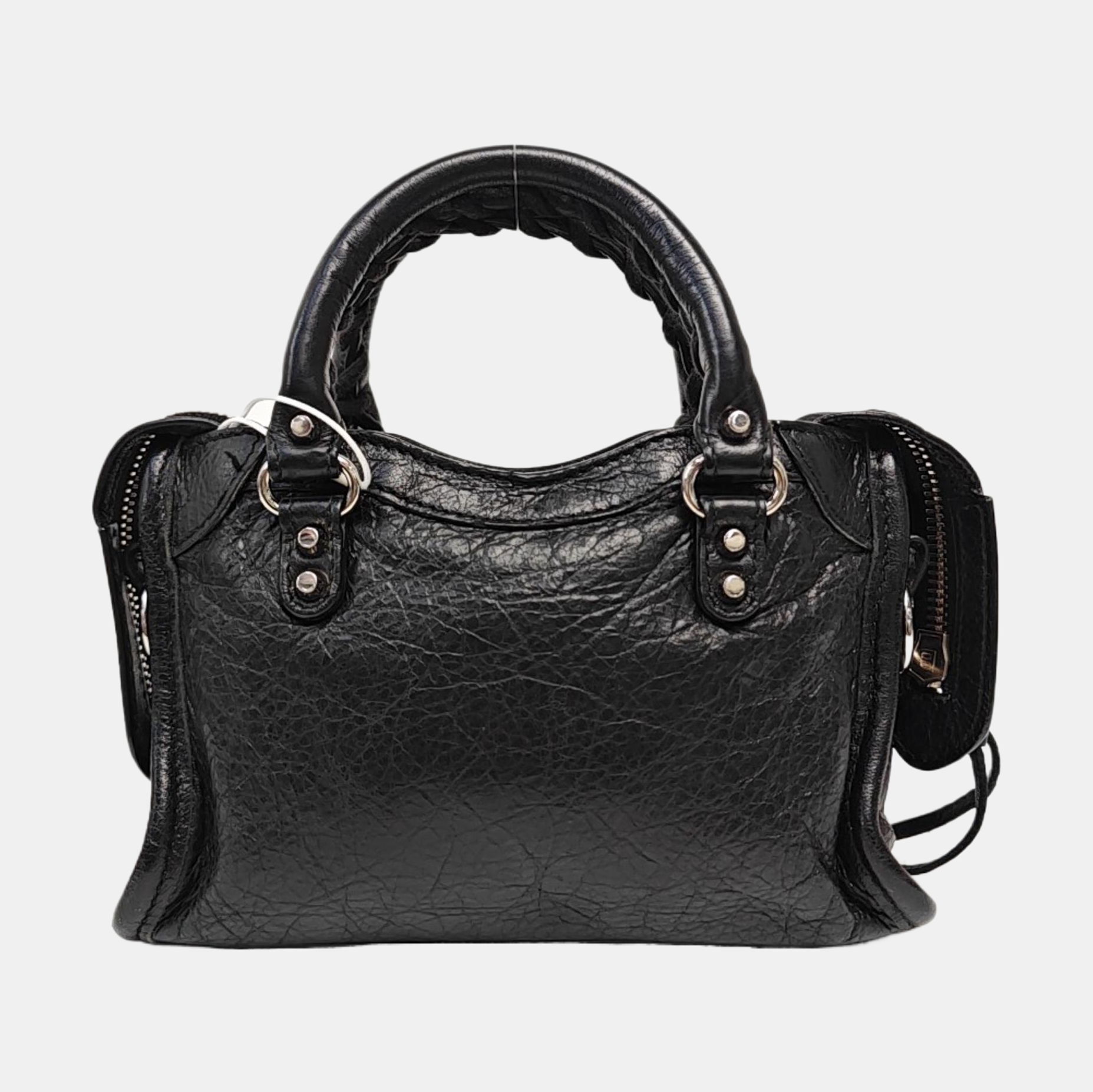 Classic Metallic Edge City Calfskin Black