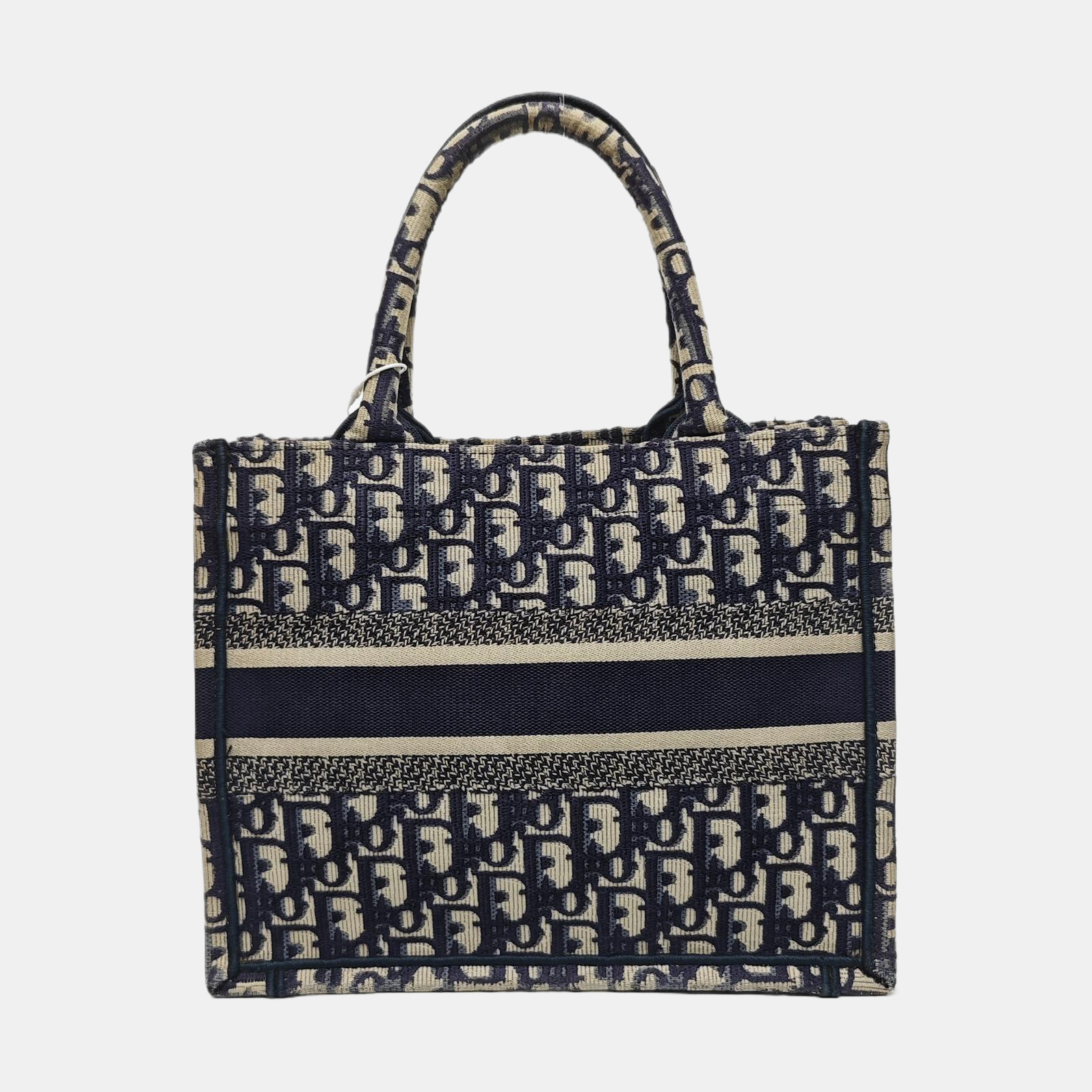 Book Tote Small Oblique Canvas Blue
