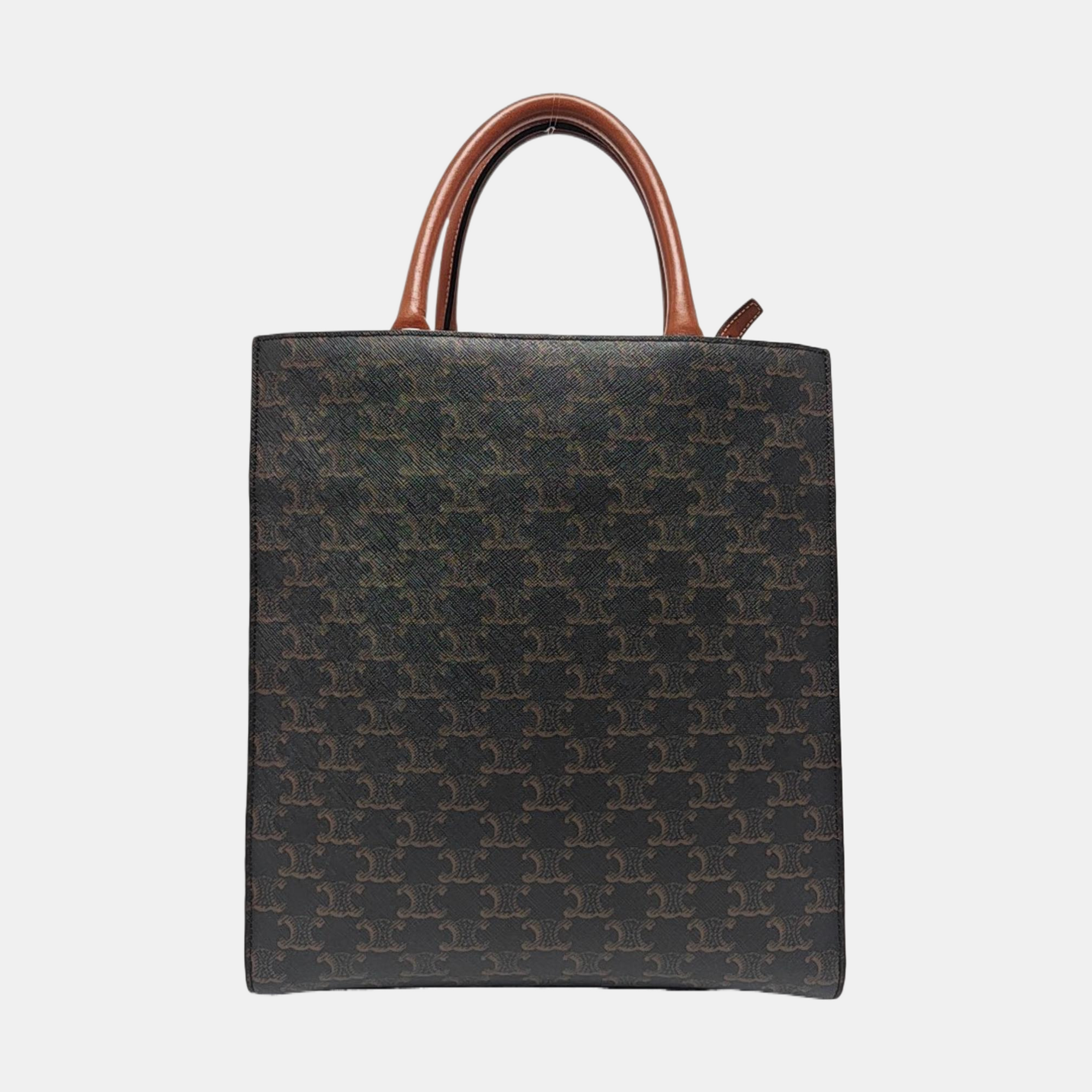 CABAS CELINE Small Coated Canvas Brown