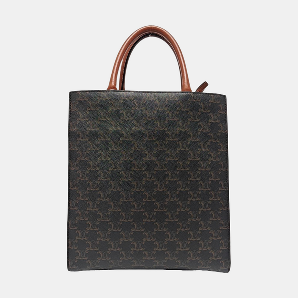 CABAS CELINE Small Coated Canvas Brown