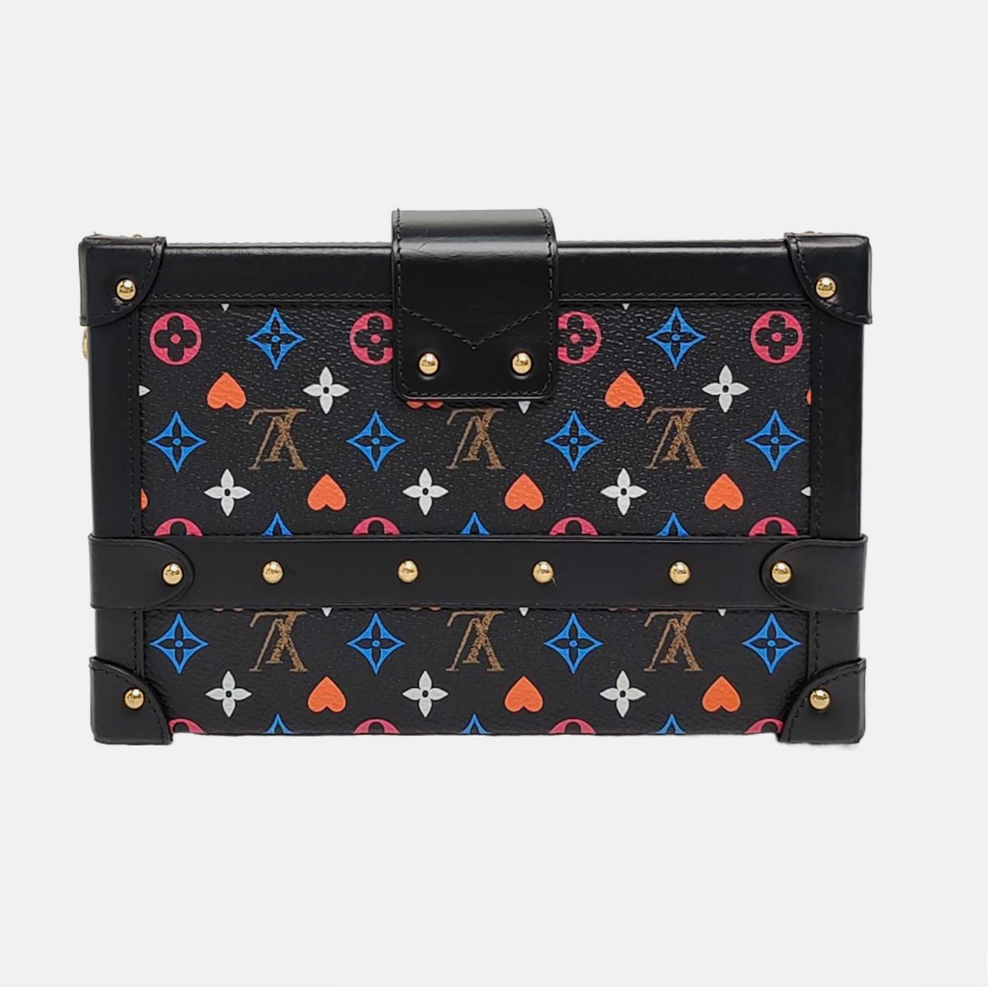 PETITE MALLE Monogram Coated Canvas Black