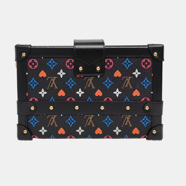 PETITE MALLE Monogram Coated Canvas Black