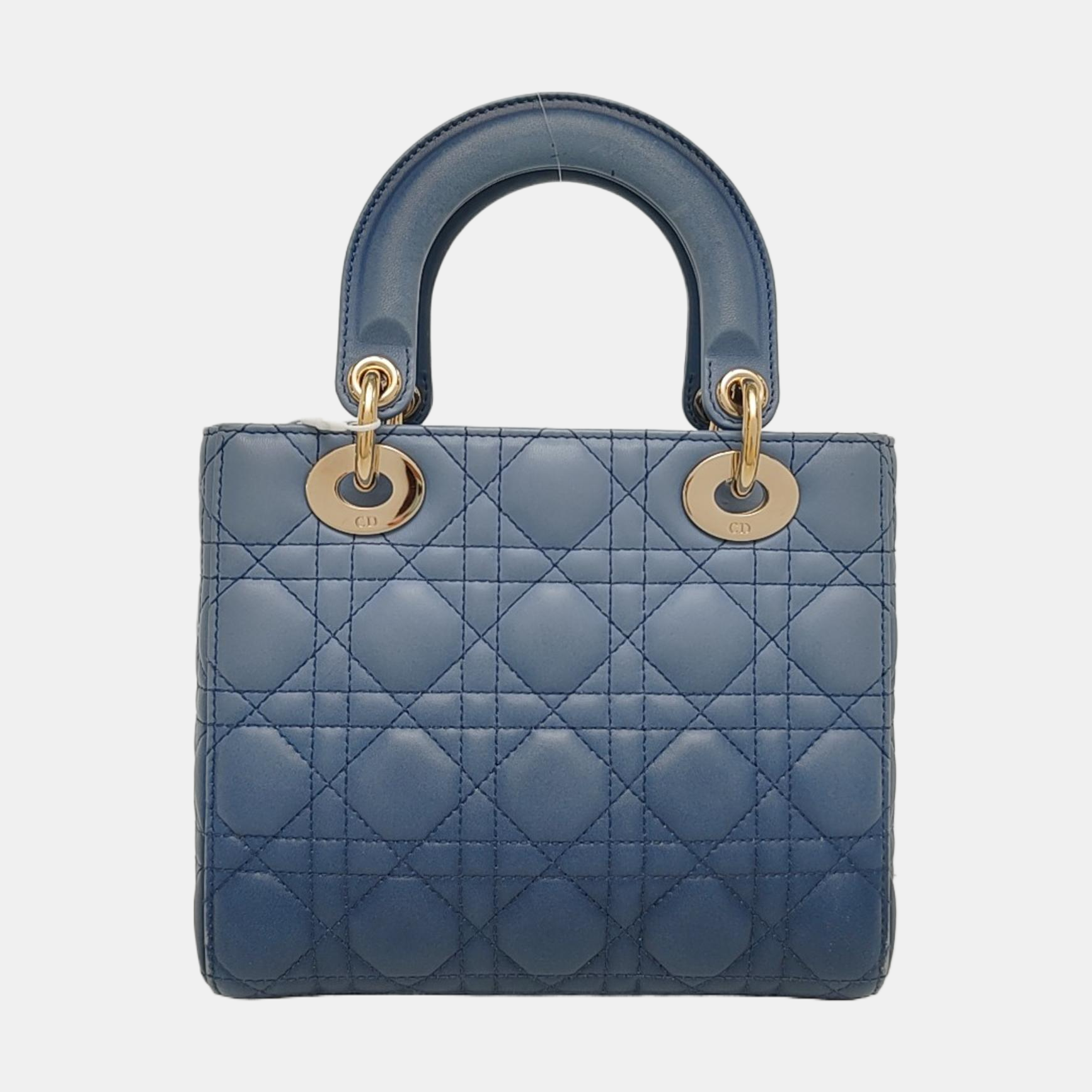 Authenticated pre-owned  Lady Dior Small Cannage Lambskin Multicolor - Tote Bag at Looply