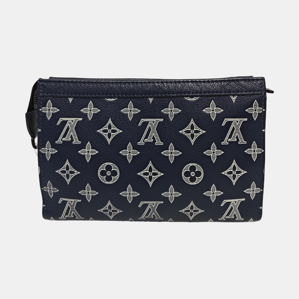 GASTON Monogram Calfskin Blue