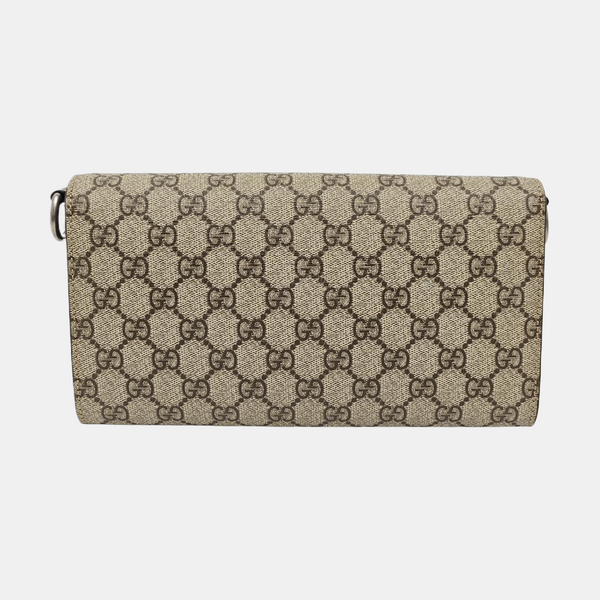 Dionysus Small Monogram Coated Canvas Beige
