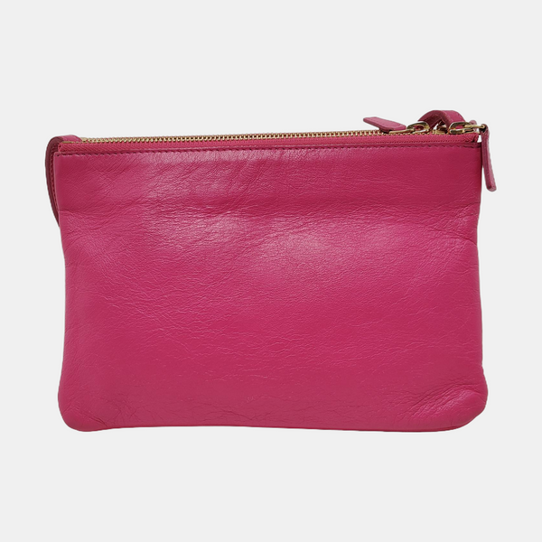 Authenticated pre-owned  TRIO Small Calfskin Pink - Crossbody Bag at Looply