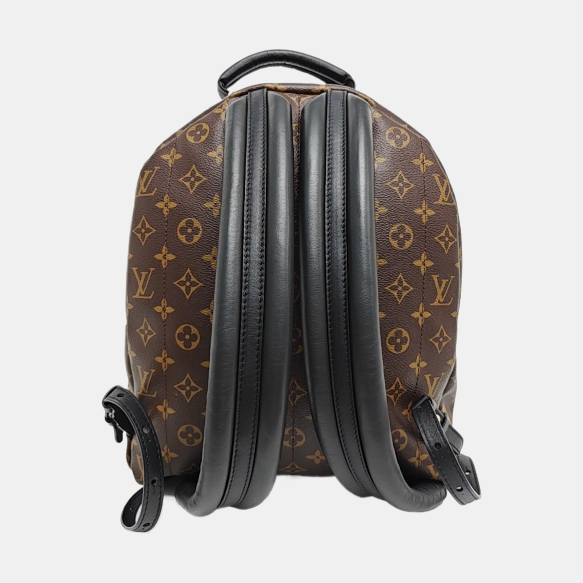 Monogram Coated Canvas Backpack Brown