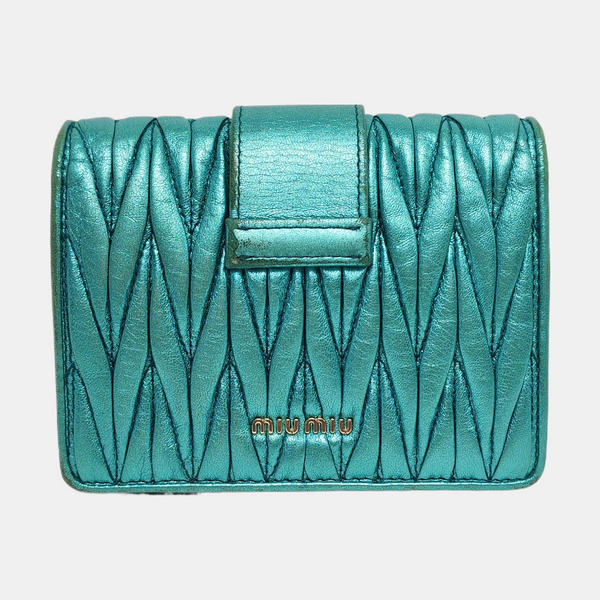 My Miu Lambskin Green