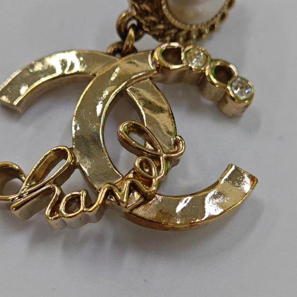 CC Logo Metal Gold Earrings