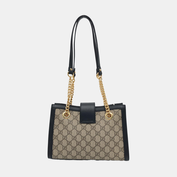 Padlock Small Monogram Coated Canvas Beige
