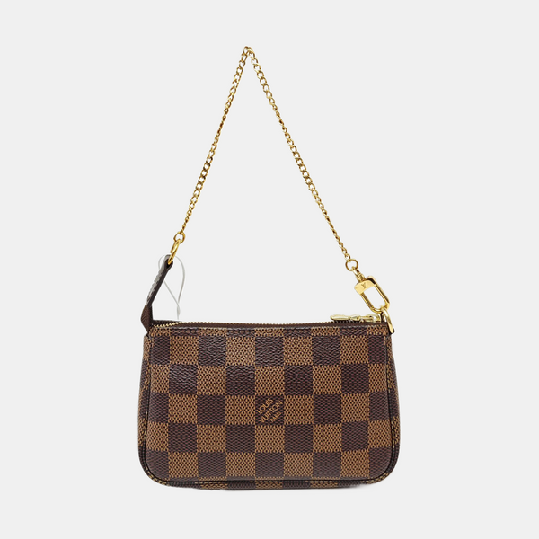 ACCESSOIRES Mini Damier Ebene Coated Canvas Brown
