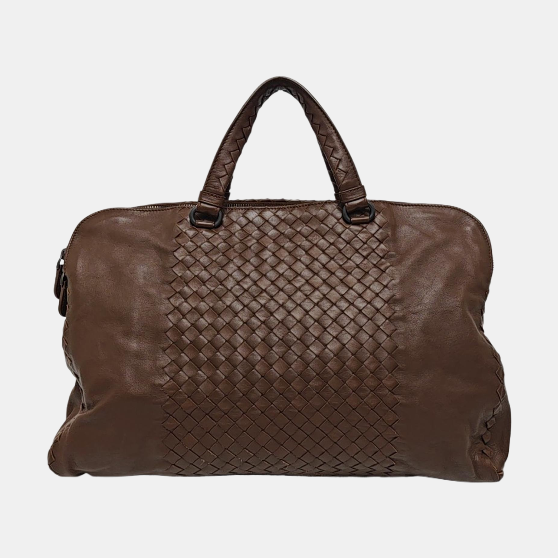 Calfskin Top Handle Bag Brown