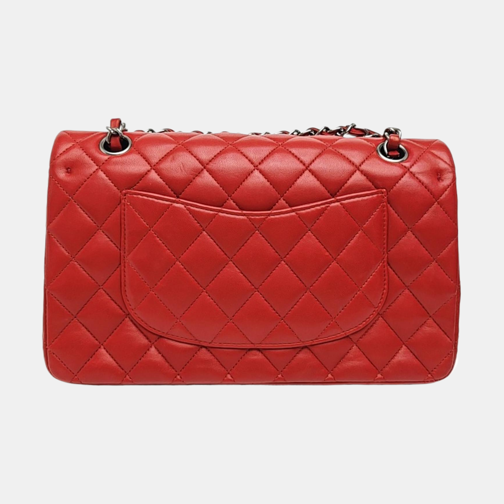 CLASSIC FLAP Medium Quilted Lambskin Red
