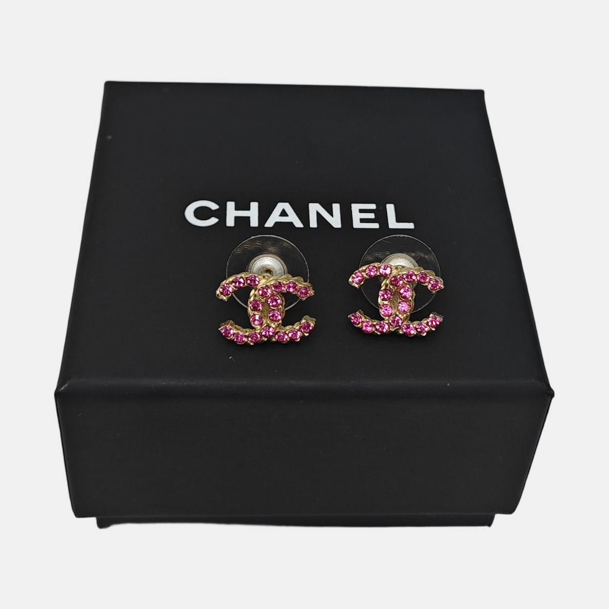 Metal Red Stud Earrings