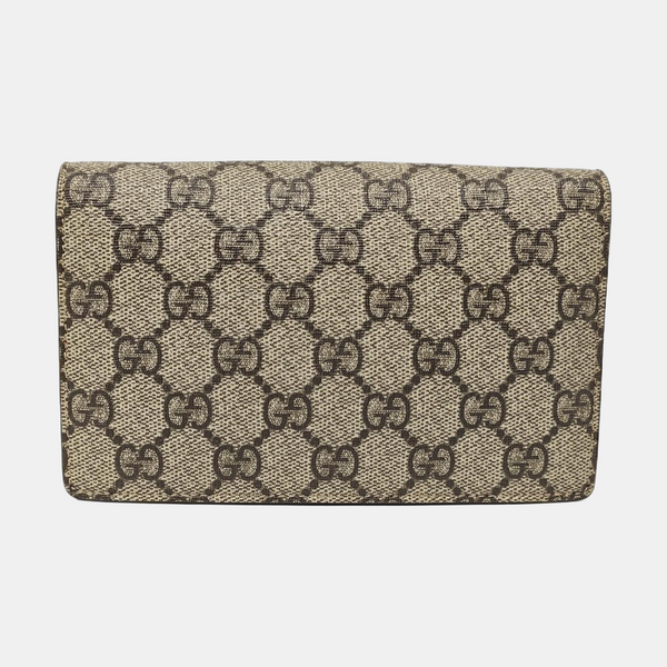 GG Supreme Mini Monogram Coated Canvas Beige
