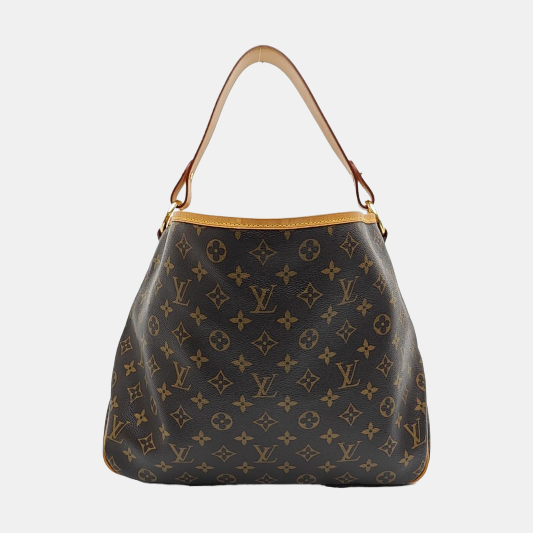 Monogram Coated Canvas Top Handle Bag Brown