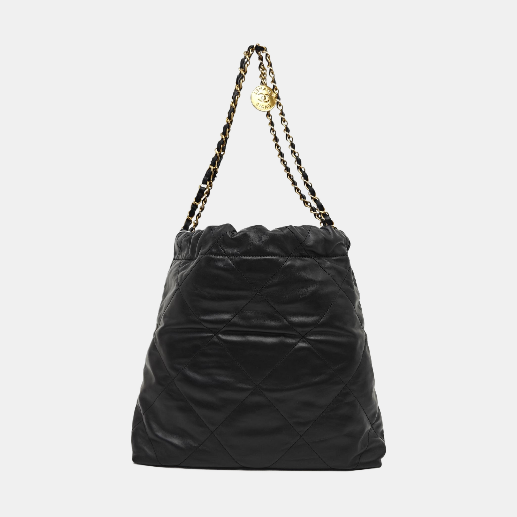 CHANEL 22 Small Quilted Calfskin Black