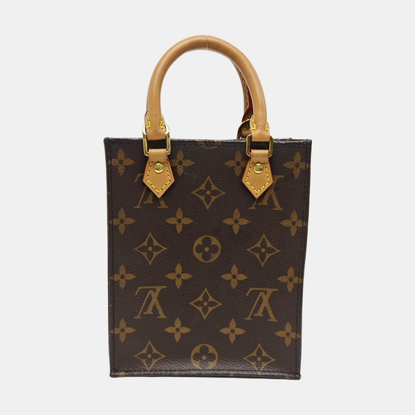 SAC PLAT Mini Monogram Coated Canvas Brown