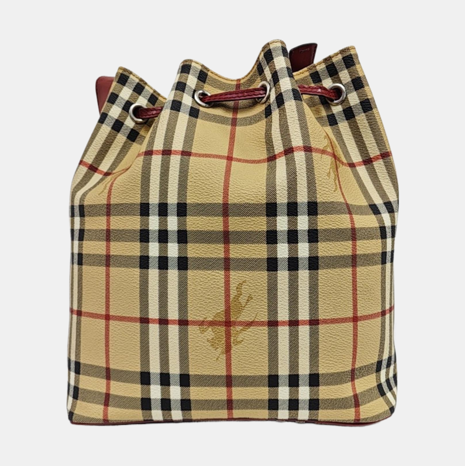 Coated Canvas Bucket Bag Beige
