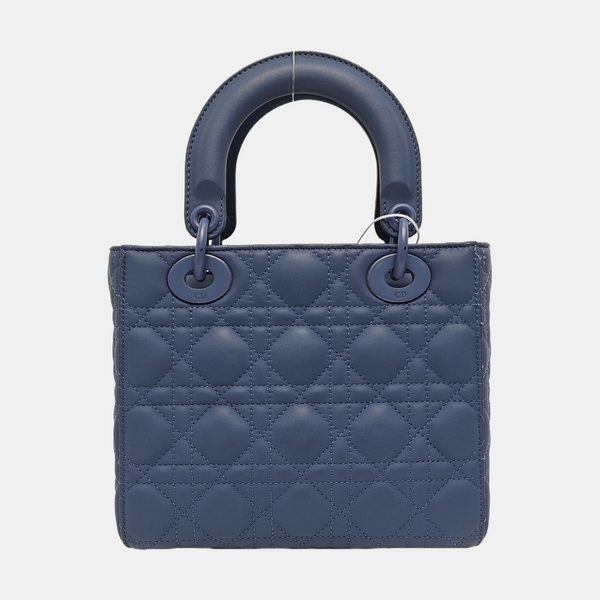 Lady Dior Small Cannage Lambskin Blue