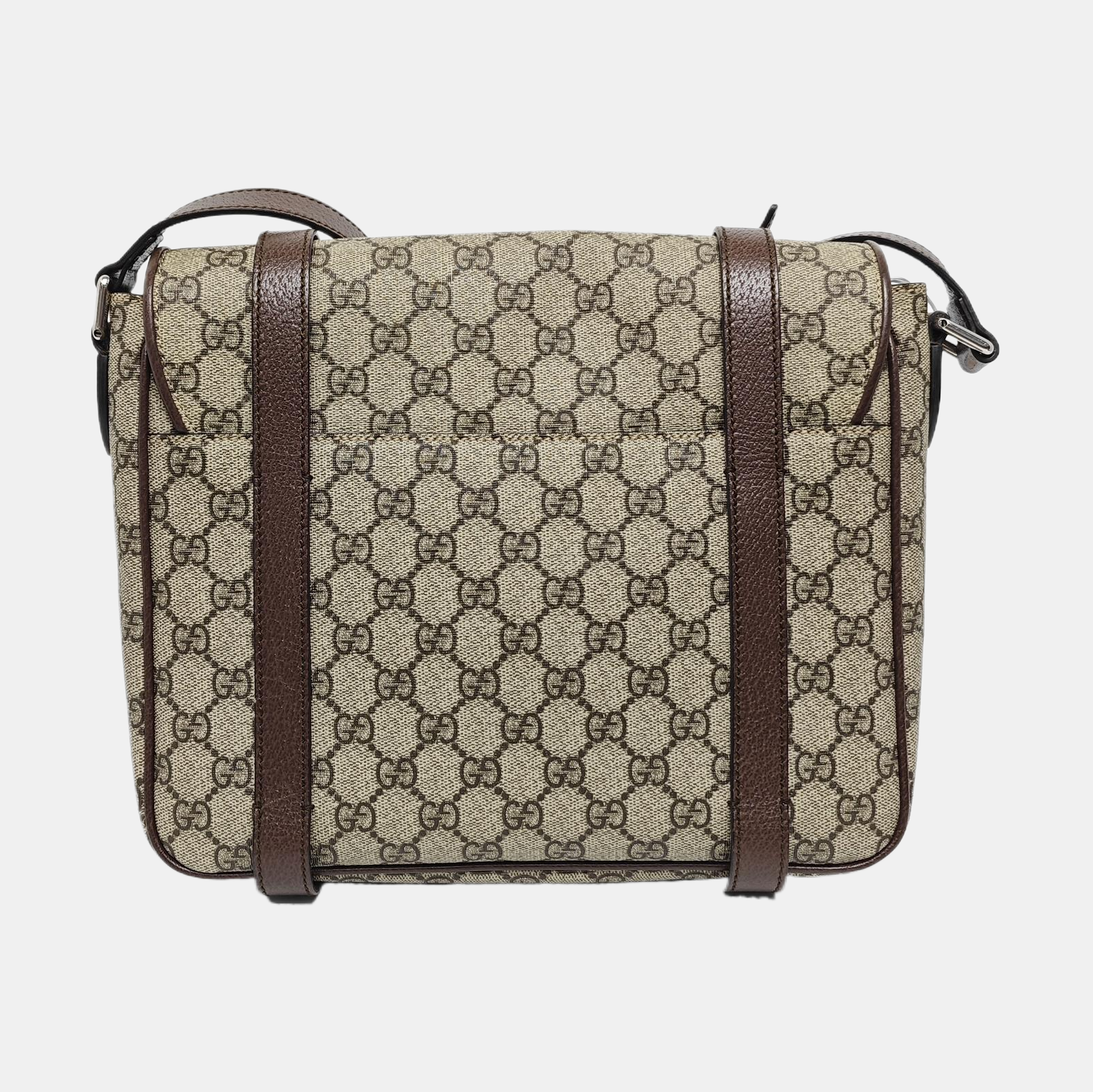 Monogram Coated Canvas Shoulder Bag Brown