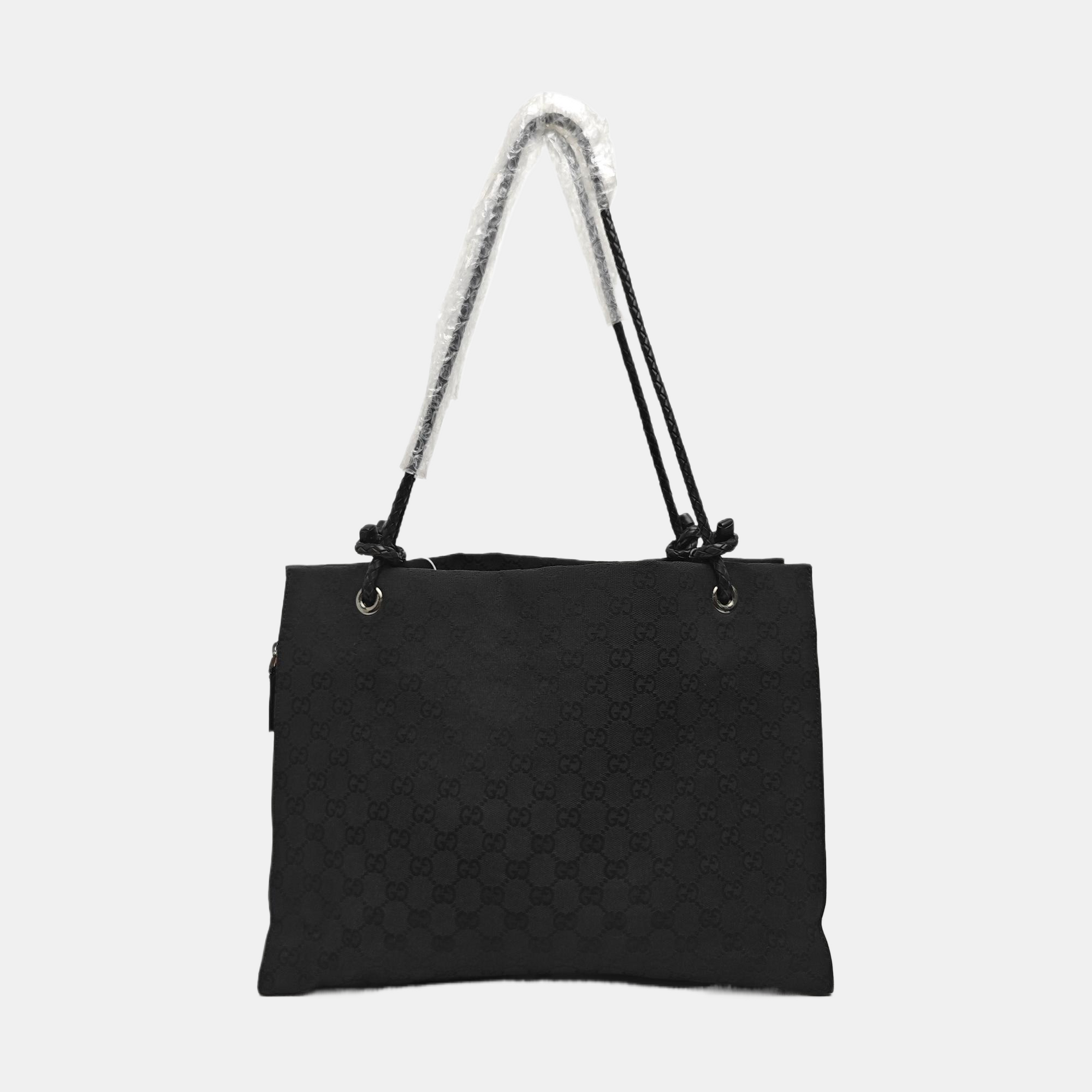 Monogram Canvas Tote Bag Black