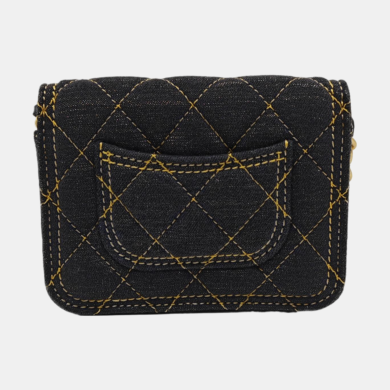 Authenticated pre-owned  CLASSIC FLAP Quilted Denim Black - Shoulder Bag at Looply