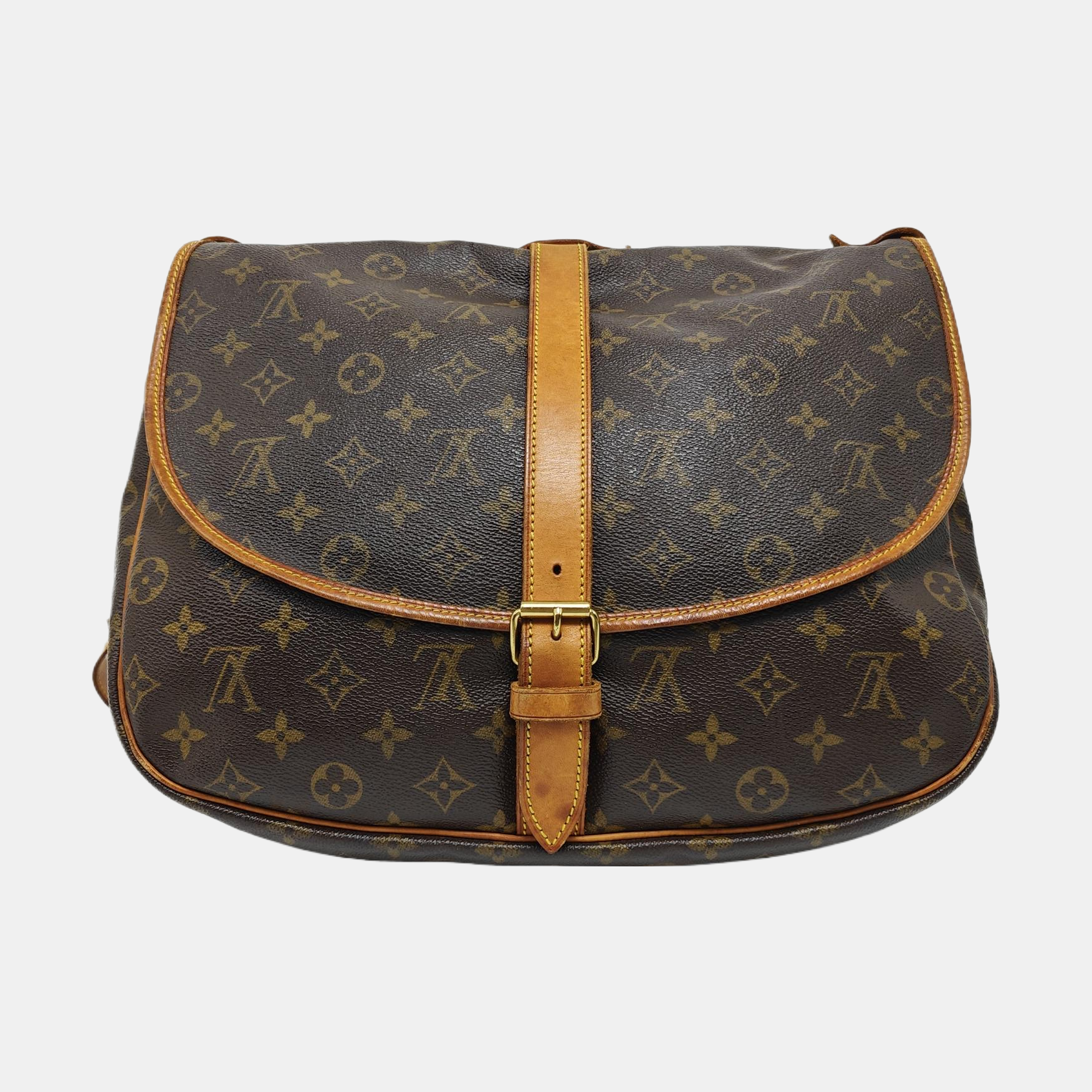 SAUMUR Monogram Coated Canvas Brown