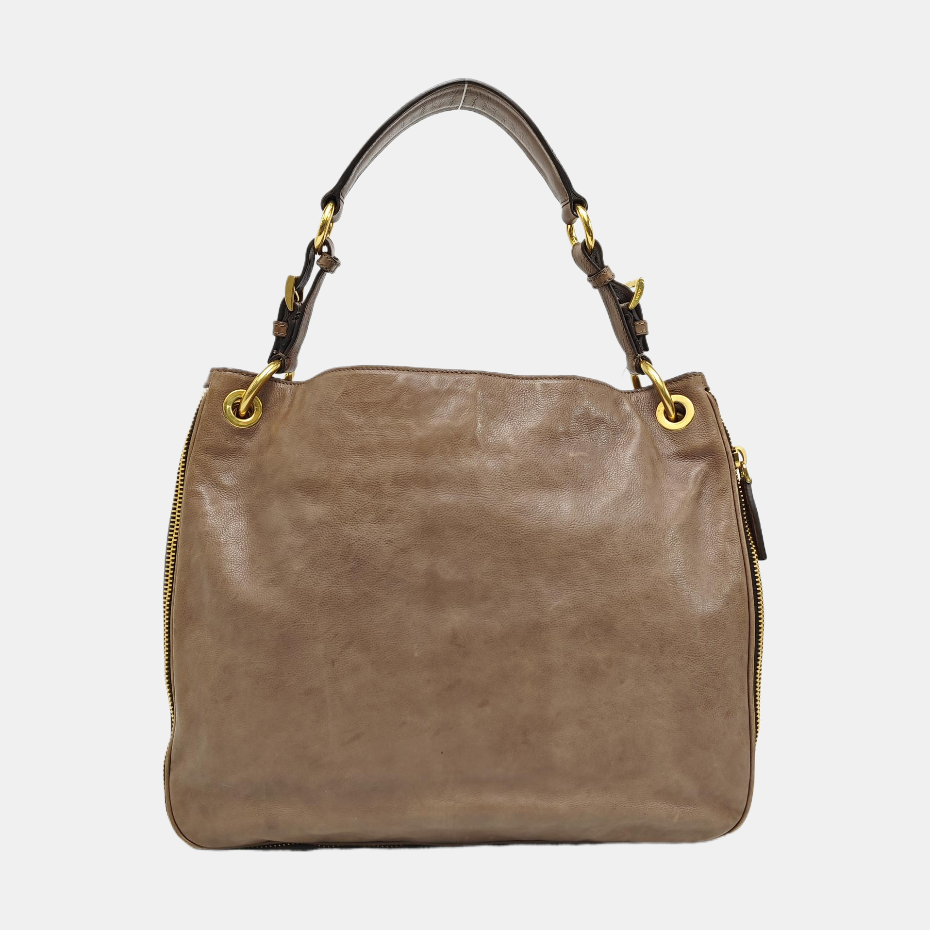 Calfskin Shoulder Bag Brown