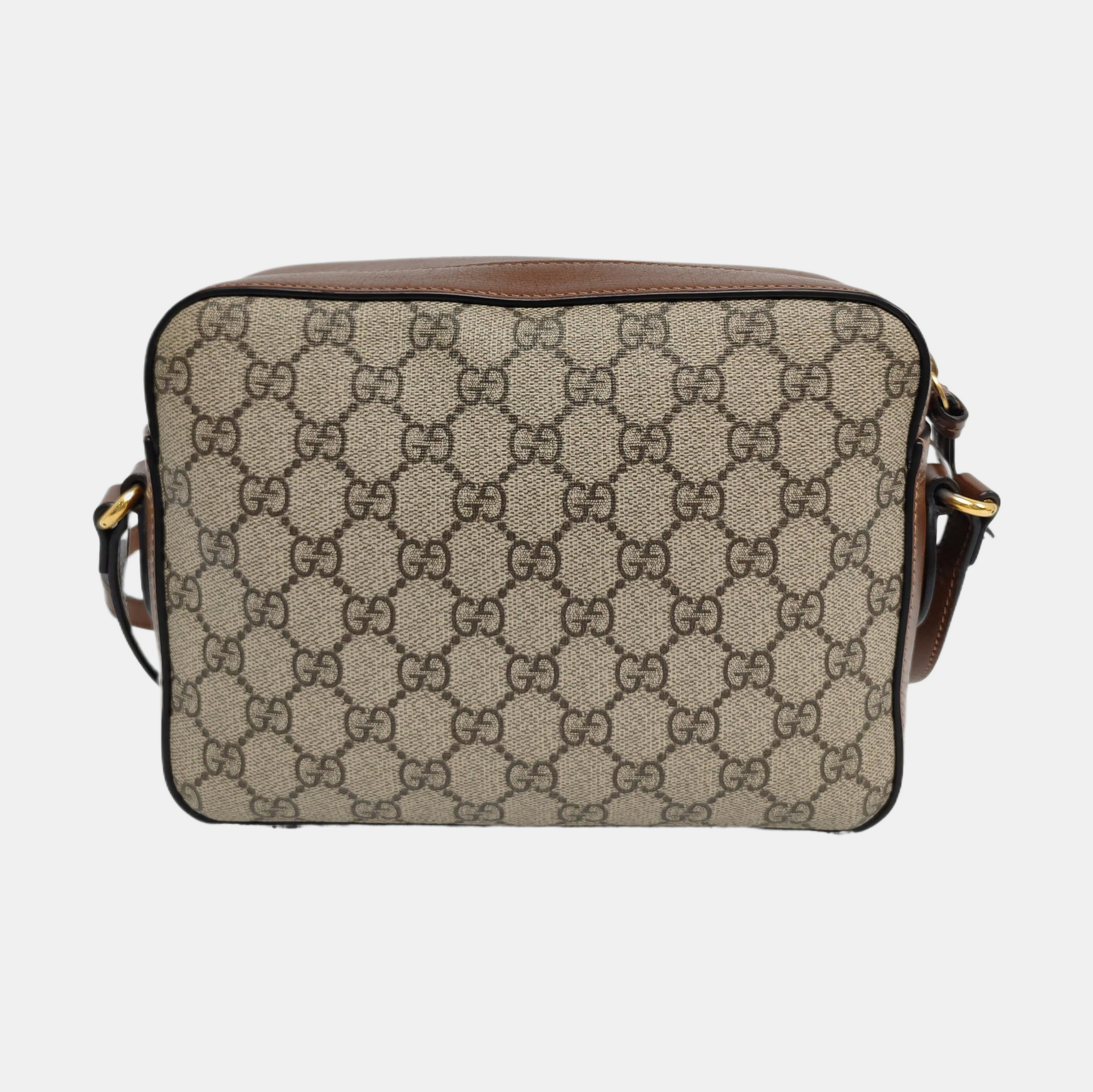 Authenticated pre-owned  Horsebit 1955 Small Coated Canvas Beige - Crossbody Bag at Looply