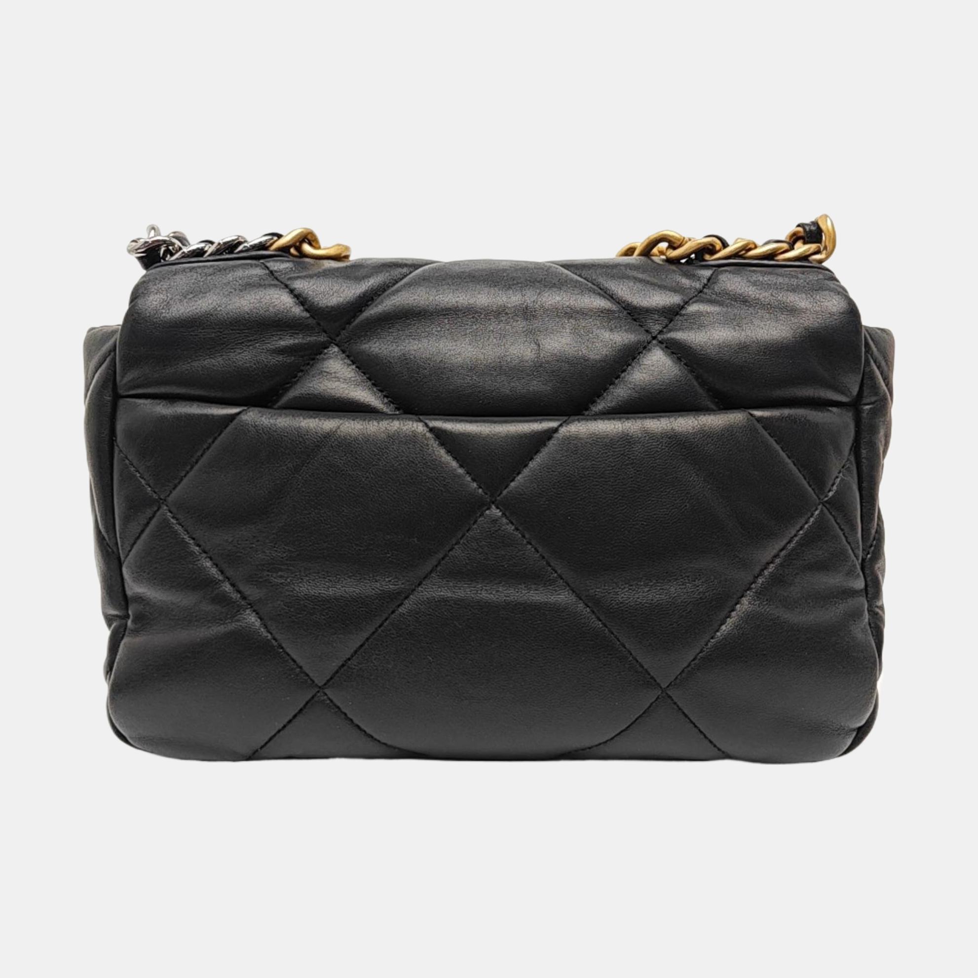 CHANEL 19 Small Quilted Lambskin Black