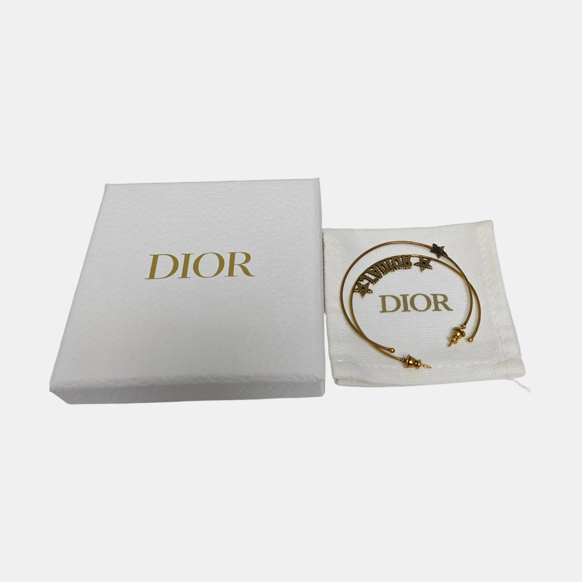 J'adior Metal Gold Stud Earrings