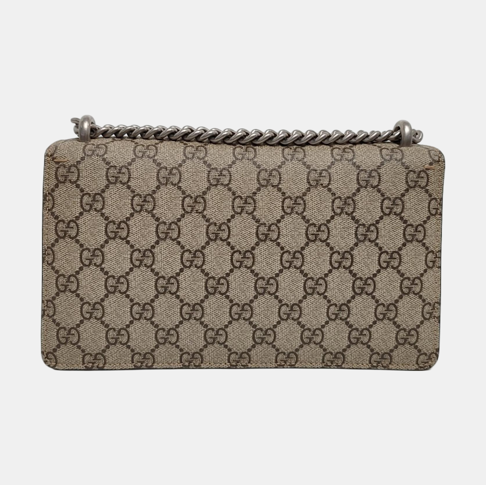 Dionysus Small Monogram Coated Canvas Beige