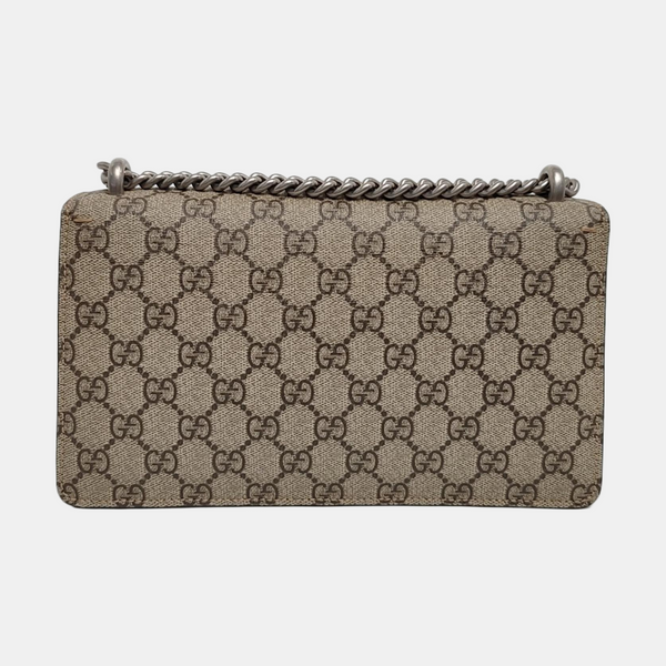 Dionysus Small Monogram Coated Canvas Beige