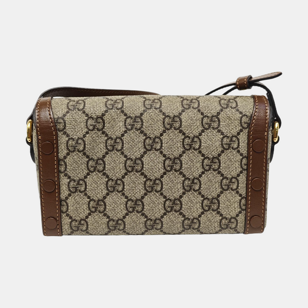 Horsebit 1955 Mini Monogram Coated Canvas Beige