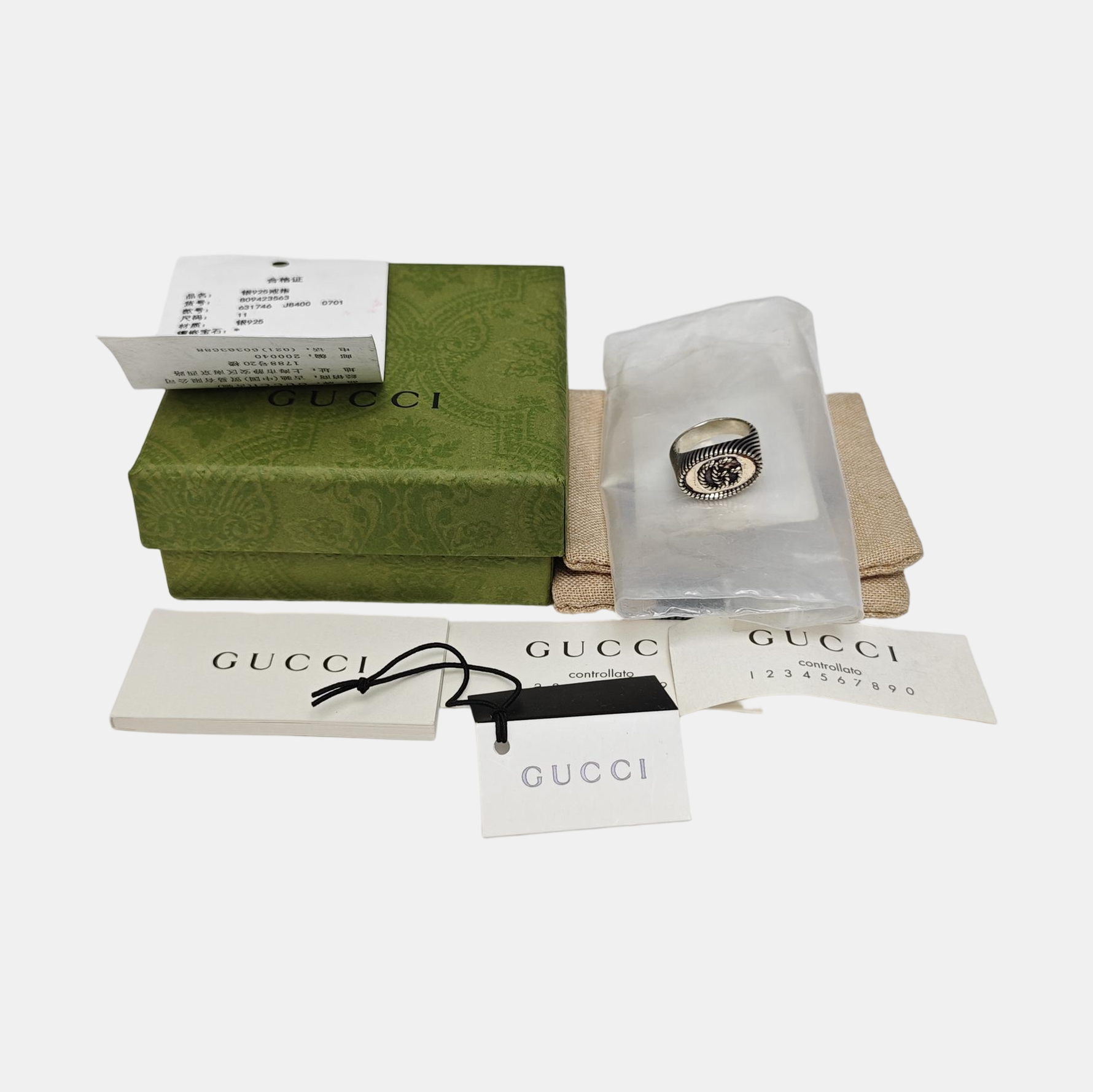 GG Running 925 Sterling Silver Ring HK 11
