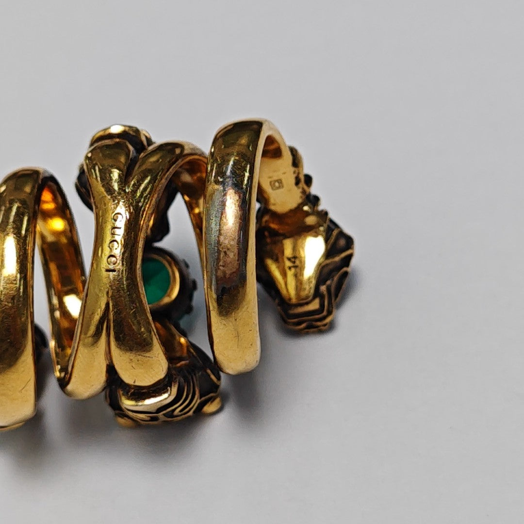 Le Marché Des Merveilles Crystal Gold Ring HK 14