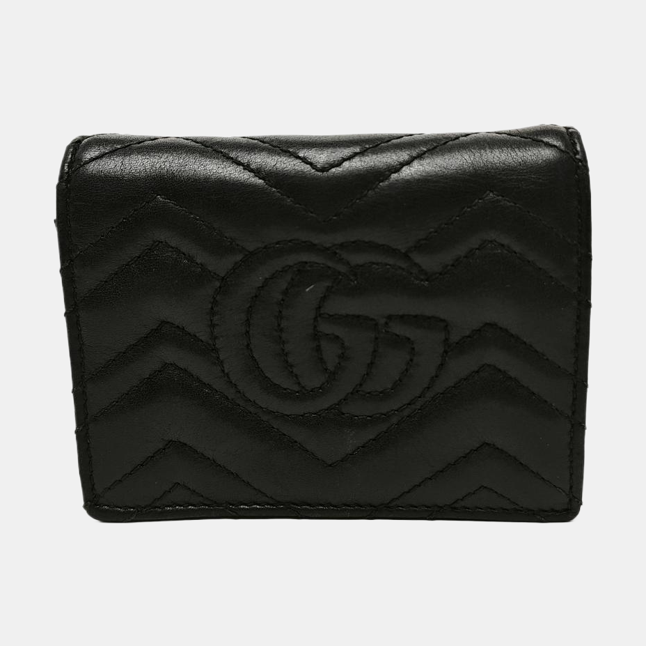 GG Marmont Mini Quilted Calfskin Black Wallet