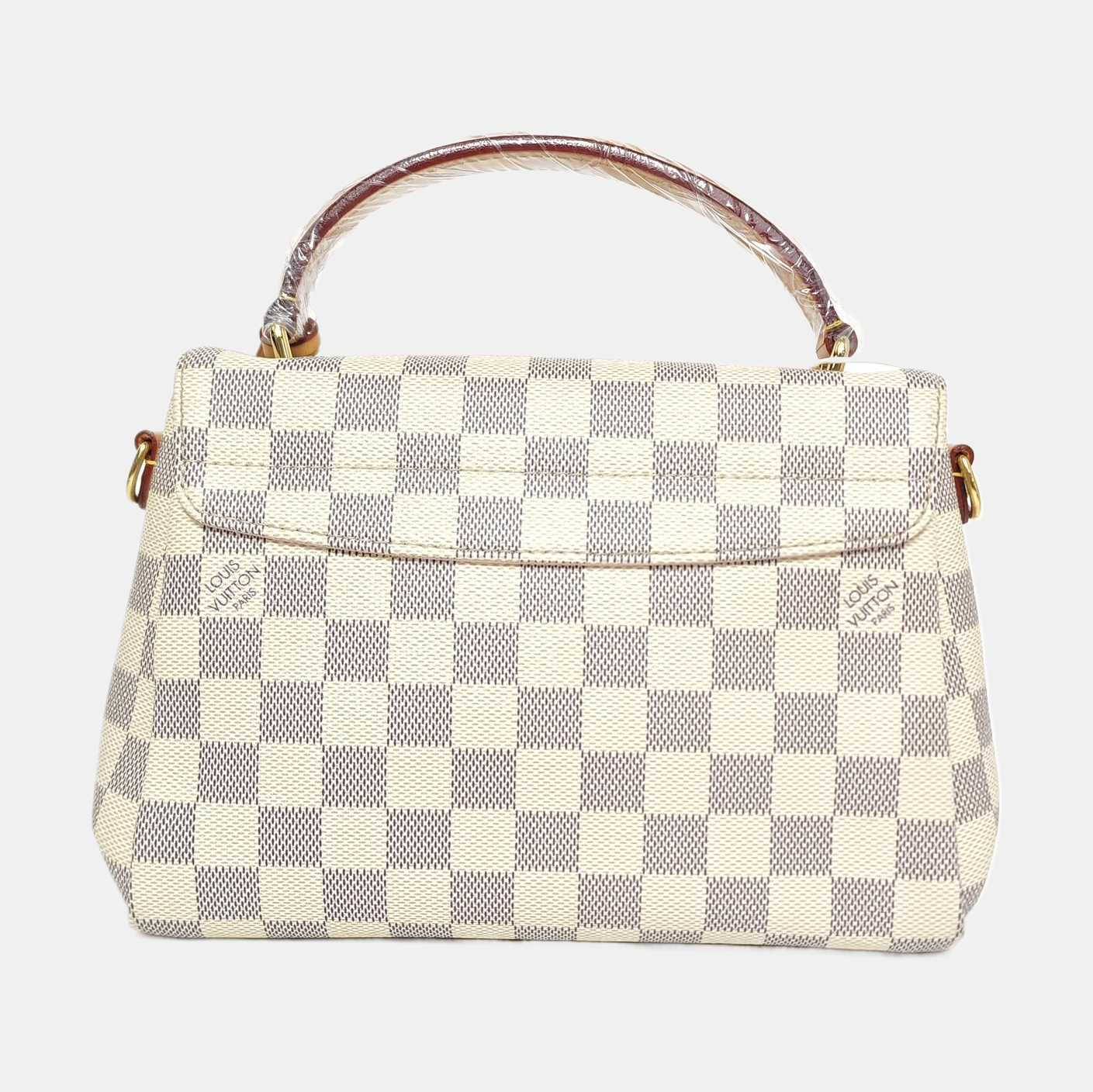 CROISETTE Damier Azur Coated Canvas White