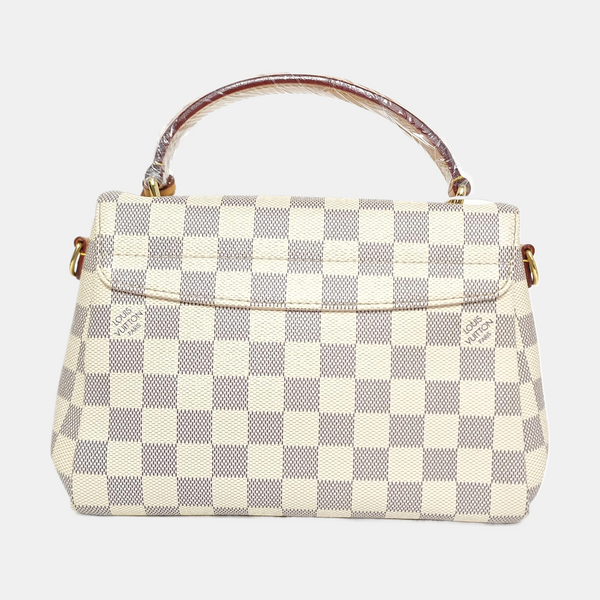 CROISETTE Damier Azur Coated Canvas White