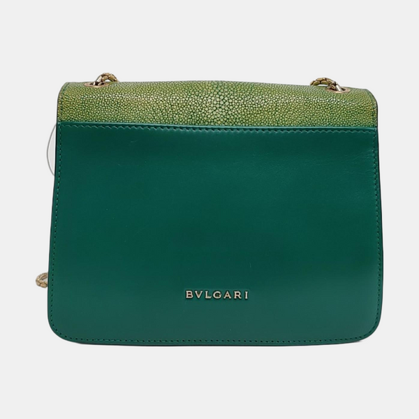 SERPENTI FOREVER Small Stingray Leather Green