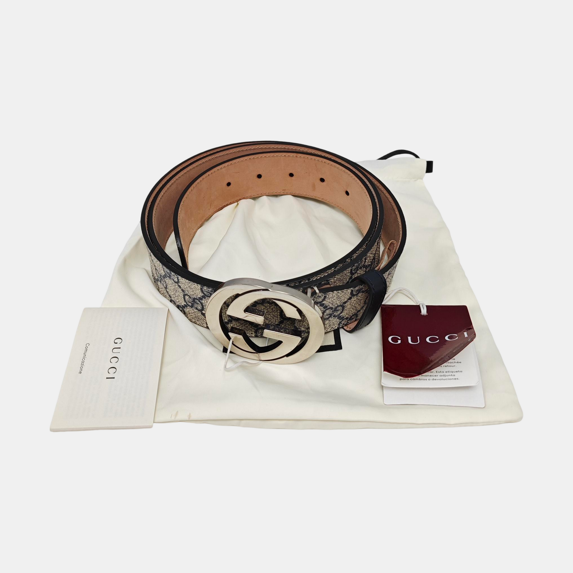 Leather Belt Beige